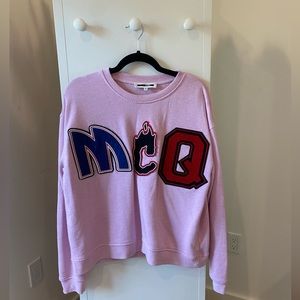 Oversized Alexandra McQueen baby pink sweatshirt